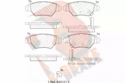 R BRAKE rb1363 -  Комплект тормозных колодок, дисковый тормоз
